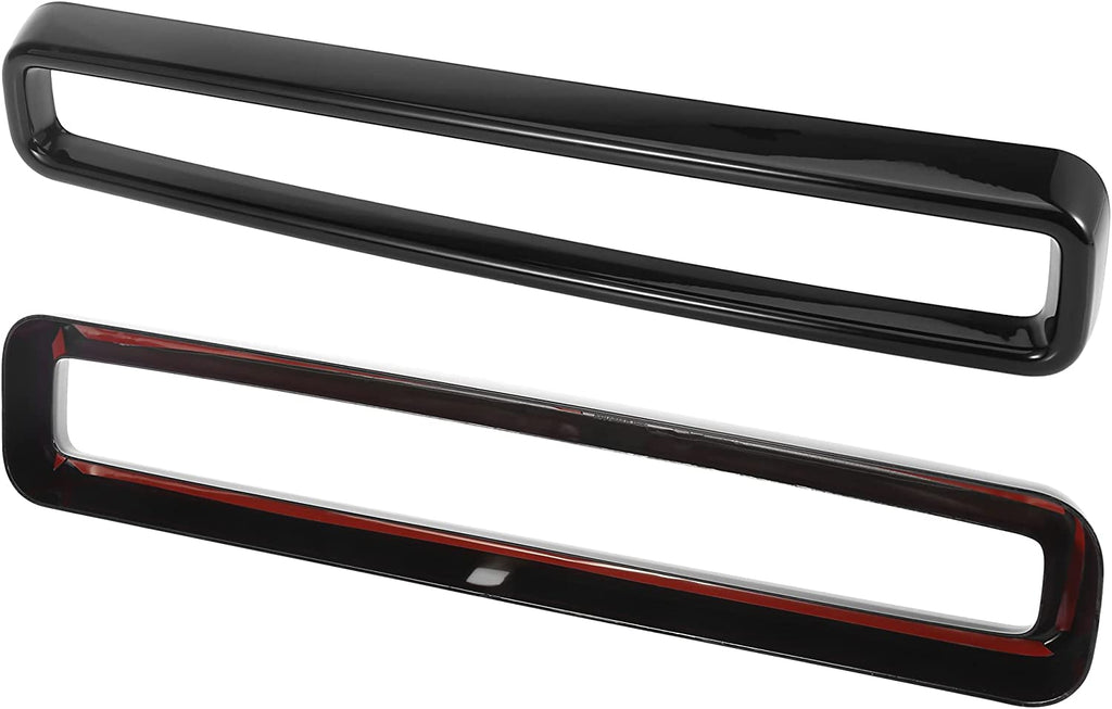 1 Set Black Front Grill Grille Inserts Guards Cover Trim for Dodge Challenger 2015-2022
