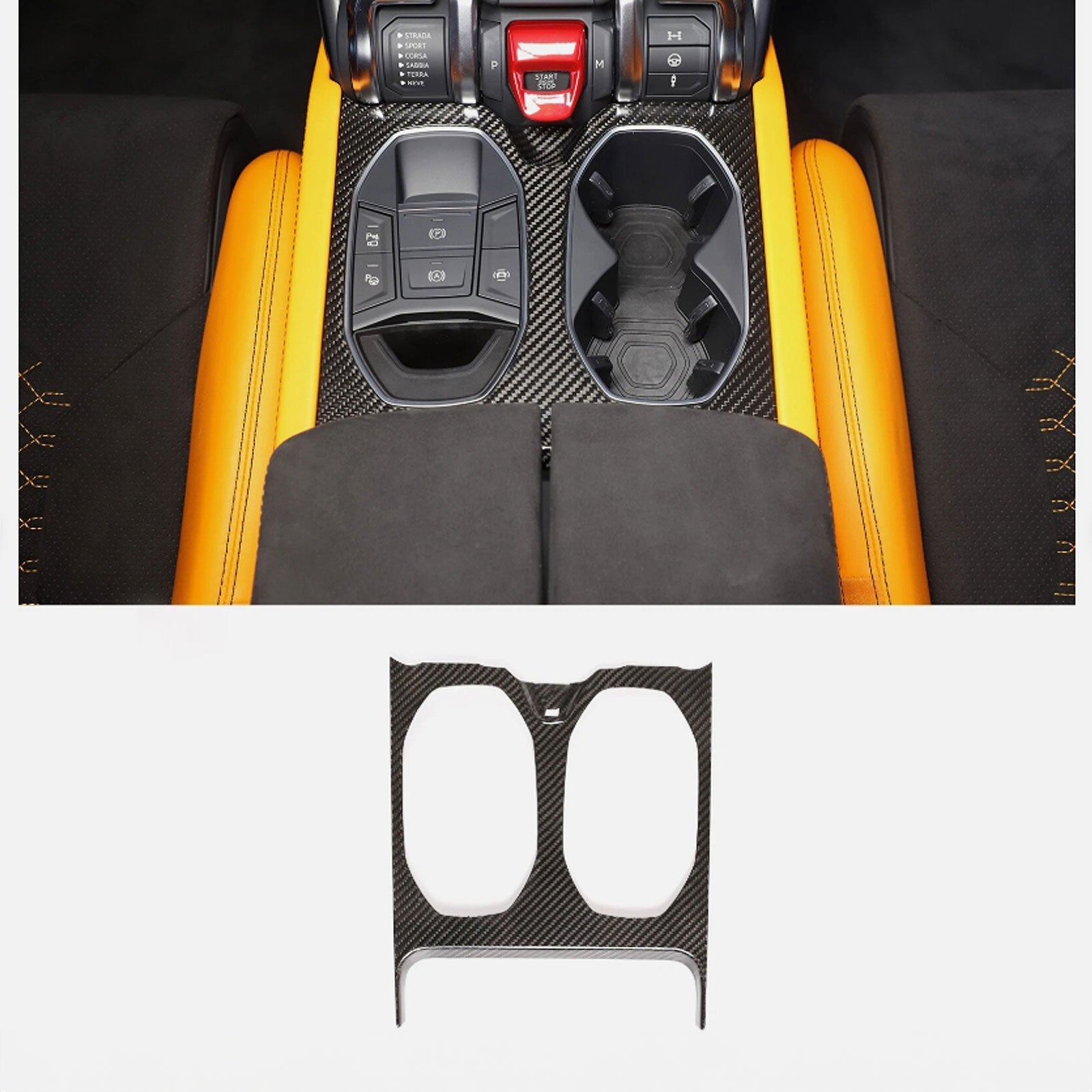 Full Carbon Fiber Interior Trim Cover Set Fits Lamborghini URUS Lambo 2018+
