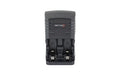 INFITAC  Li-ion Battery Charger Kit |  Includes Two Rechargeable CR2 Batteries and Charger |  Black BC01