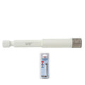3/8” ITM White Diamond Tile Bit 1/4 in. Hex Impact Shank OAL 3 1/8 in. Drilling-1 1/4 in.