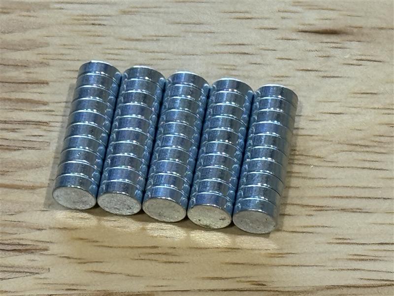 Neodymium Disc Magnets – 6mm x 2mm, 50-Pack
