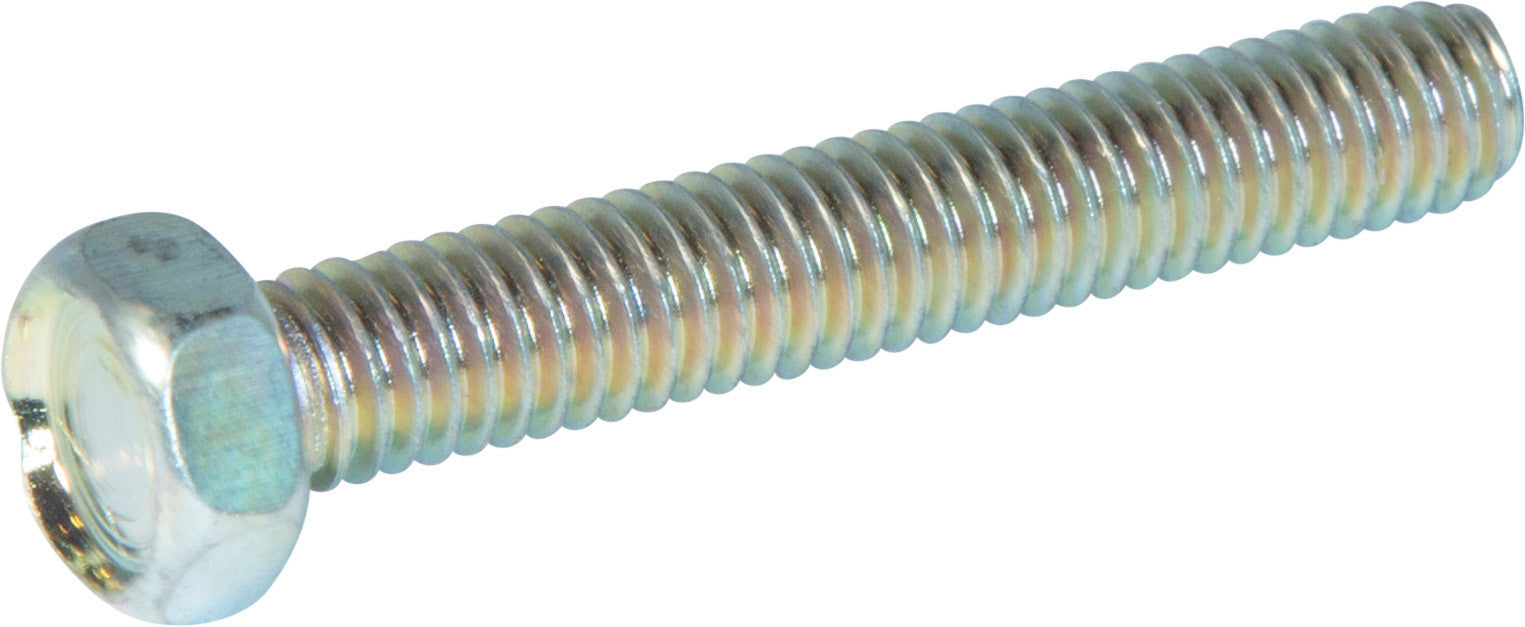 8-32 x 1/4 Indented Hex Head Machine Screw Zinc
