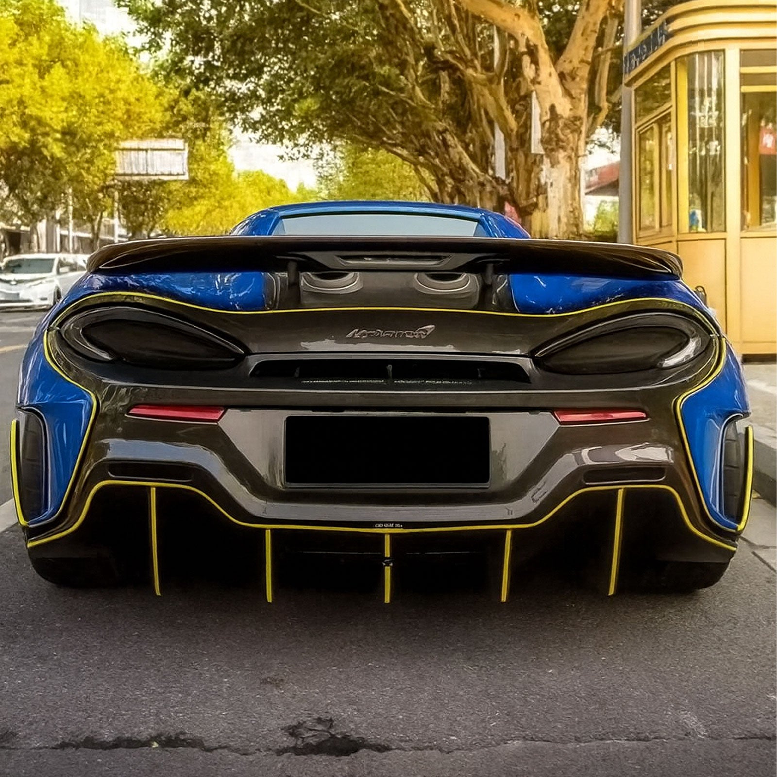 600LT Conversion Carbon Fiber Rear Bumper for McLaren 540C 570S 570GT