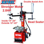 Katool KT-T830 Tire Changer w/ Bead Blaster, Max 24" Rim Clamping