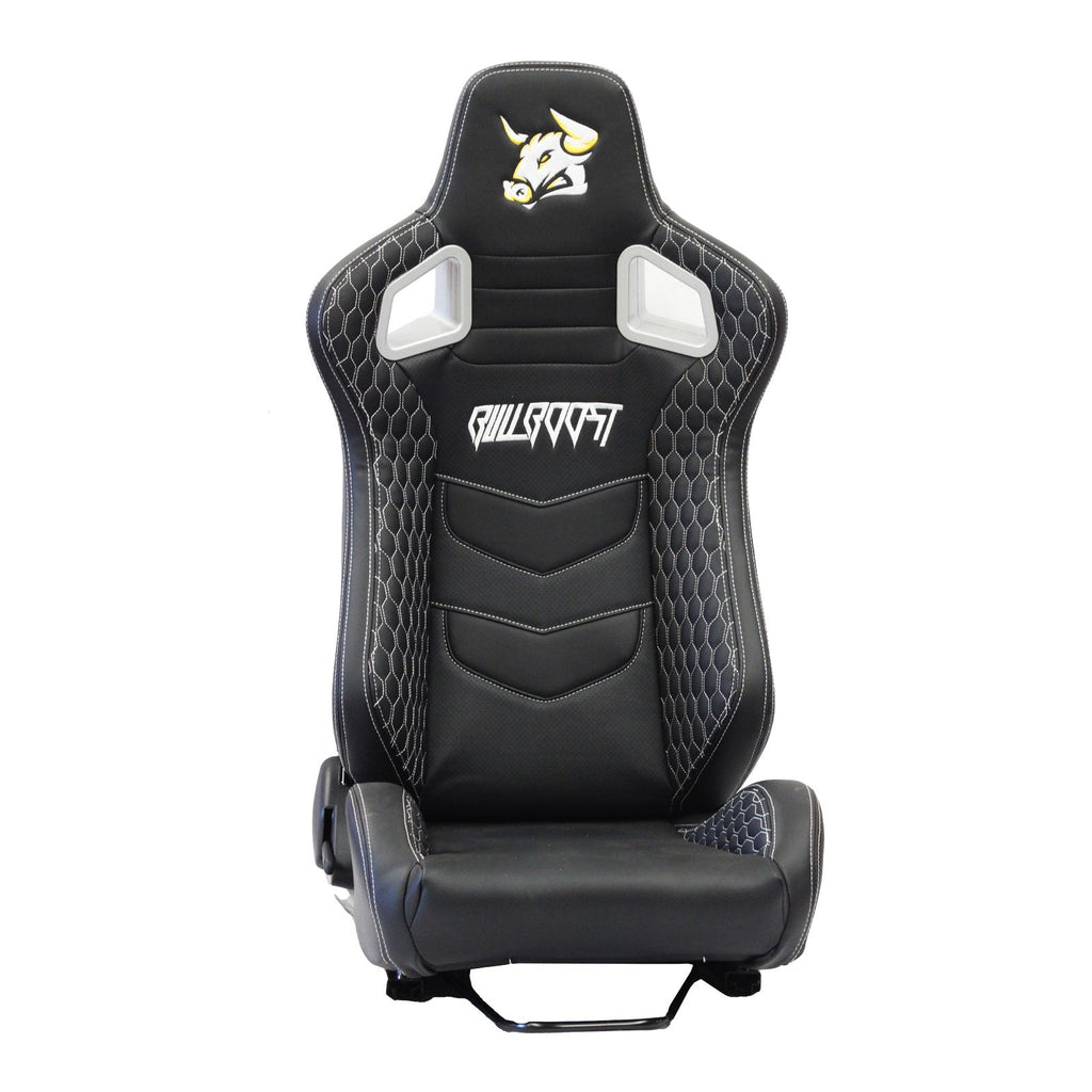 The Chosen Leather Reclinable Bull Boost Racing Bucket Seat with Slider Rails