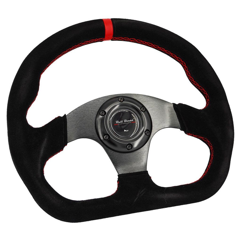 Universal Lightweight Flat Racing Billet 6-Bolt Steering Wheel