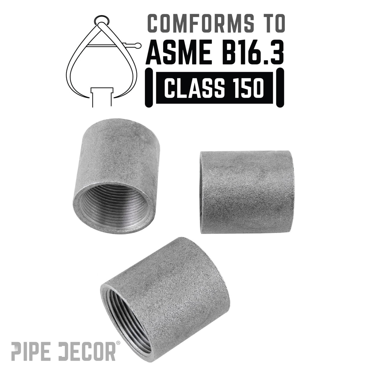 1 in. Black Merchant Coupling