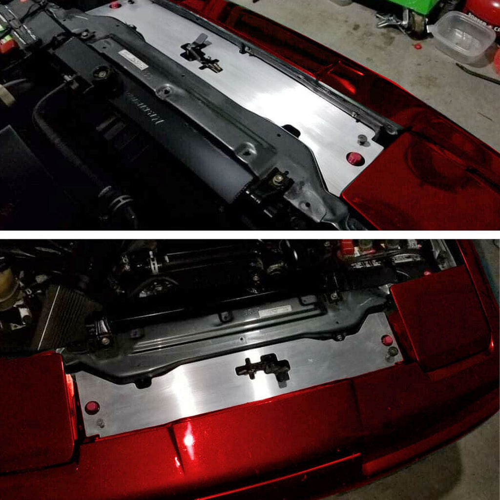 Radiator Cooling Plate Panel Slam Cover Aluminum For MK3 Supra 86-92 MKIII