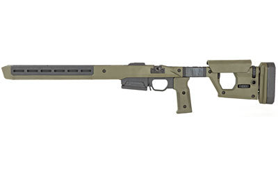 Magpul Industries Pro 700 Chassis |  Fits Remington 700 Short Action |  Fits Most AICS Pattern Magazines |  Billet Aluminum/ Magpul Polymer Material |  Fully Adjustable/Ambidextrous |  Push Button Folding Stock |  Black