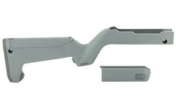 Magpul Industries X-22 Backpacker Stock |  Fits All Ruger 10/22 Takedowns |  Including 10/22 Takedowns With Tactical Solutions SB-X Barrels |  MOE SL Non-Slip Rubber Butt Pad |  Storage Compartment Fits 3-10Rd Magazines |  Gray