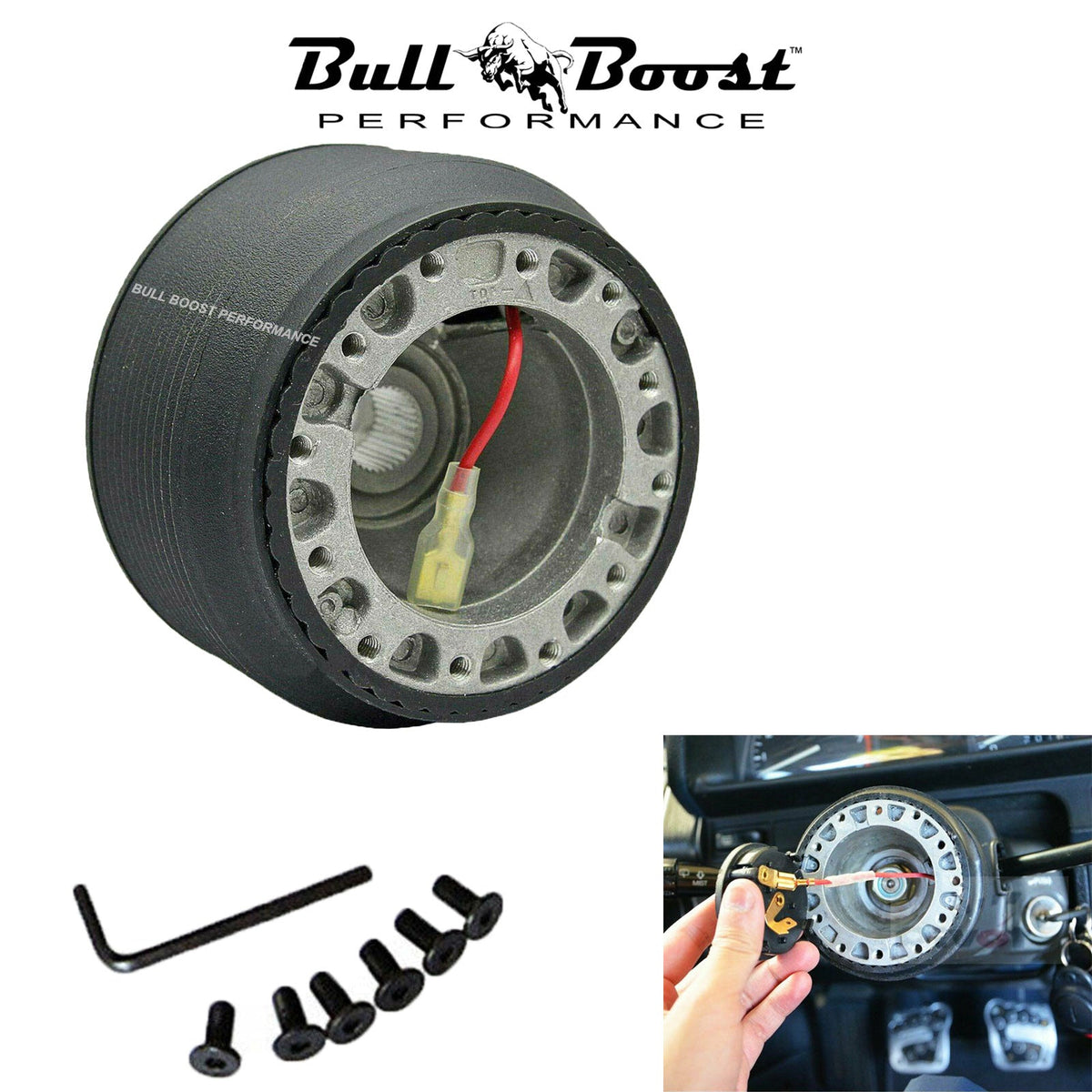 Quadro Flat Steering Wheel Hub Adapter Kit For 96-06 Civic, Prelude, S2000, Accord, RSX USA