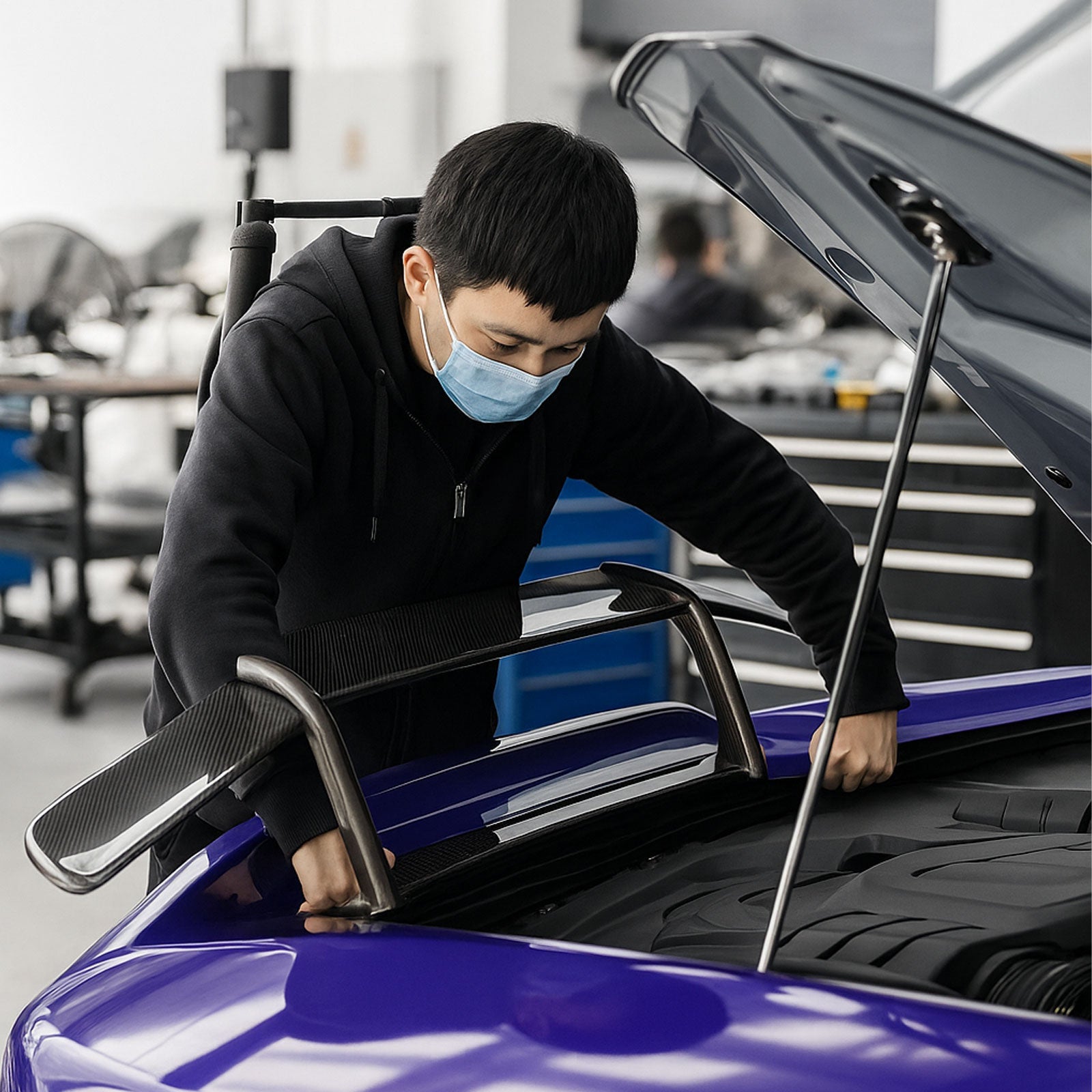 N Style Dry Carbon Fiber Rear Spoiler Wing for Lamborghini Huracan EVO LP610 LP580