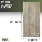 RESTORE Riverstone Grey Solid Wood Coffee Tabletop