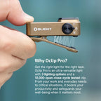 OLIGHT OCLIPPROAS Oclip Pro Clip on Flashlight with Floodlight - Ancient Script