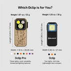 OLIGHT OCLIPPROAS Oclip Pro Clip on Flashlight with Floodlight - Ancient Script