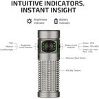OLIGHT BATON4KITTI Baton 4 Powerful EDC Flashlight 1300 Lumens - Ti-Premium (With Charging Case)