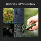 OLIGHT BATONTURBOODGRGL Baton Turbo Compact EDC Flashlight with 510m Long-Range Beam - OD Green