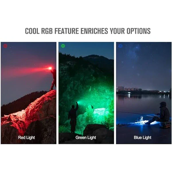 OLIGHT MARAUDERMINIBK Marauder Mini Powerful LED Flashlight With RGB - Black