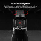OLIGHT OSIGHTSRDDOTBK Osight S 2 MOA Dot & 32 MOA Circle with OAL Material