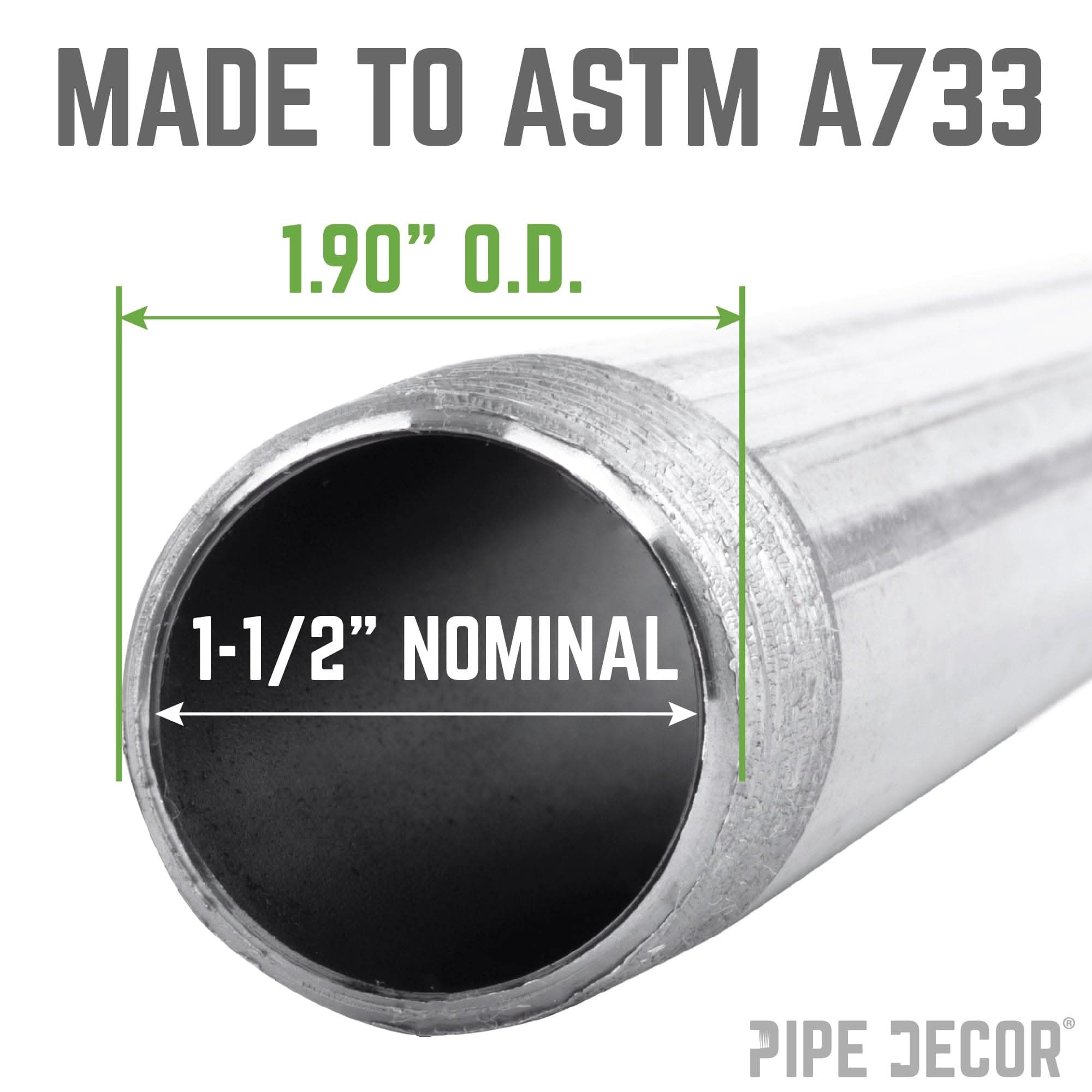 1 1/2 in. x Close Galvanized Steel Nipple