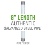 1 1/4 in. x 8 in. Galvanized Pipe