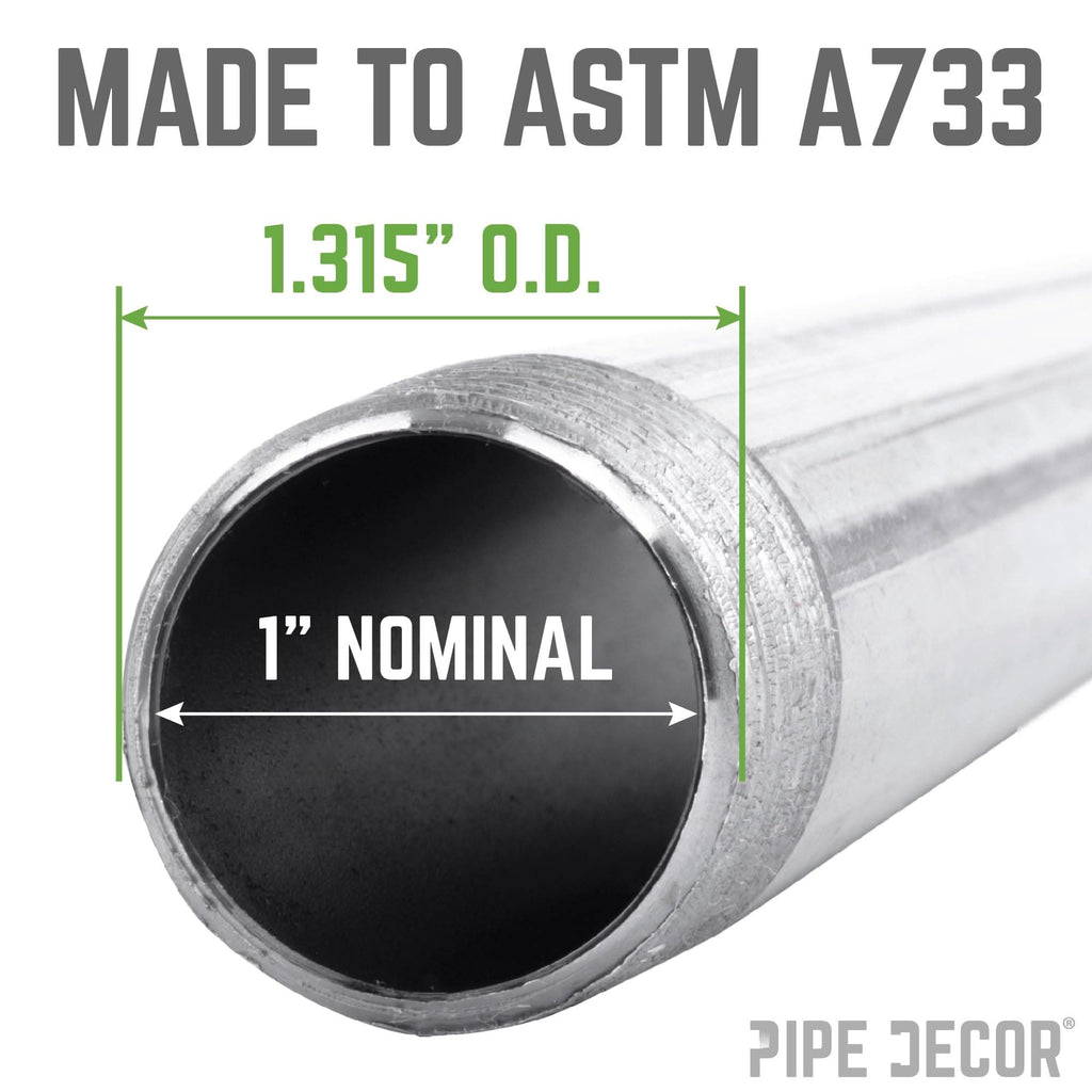 1 in. x 12 in. Galvanized Steel Nipple