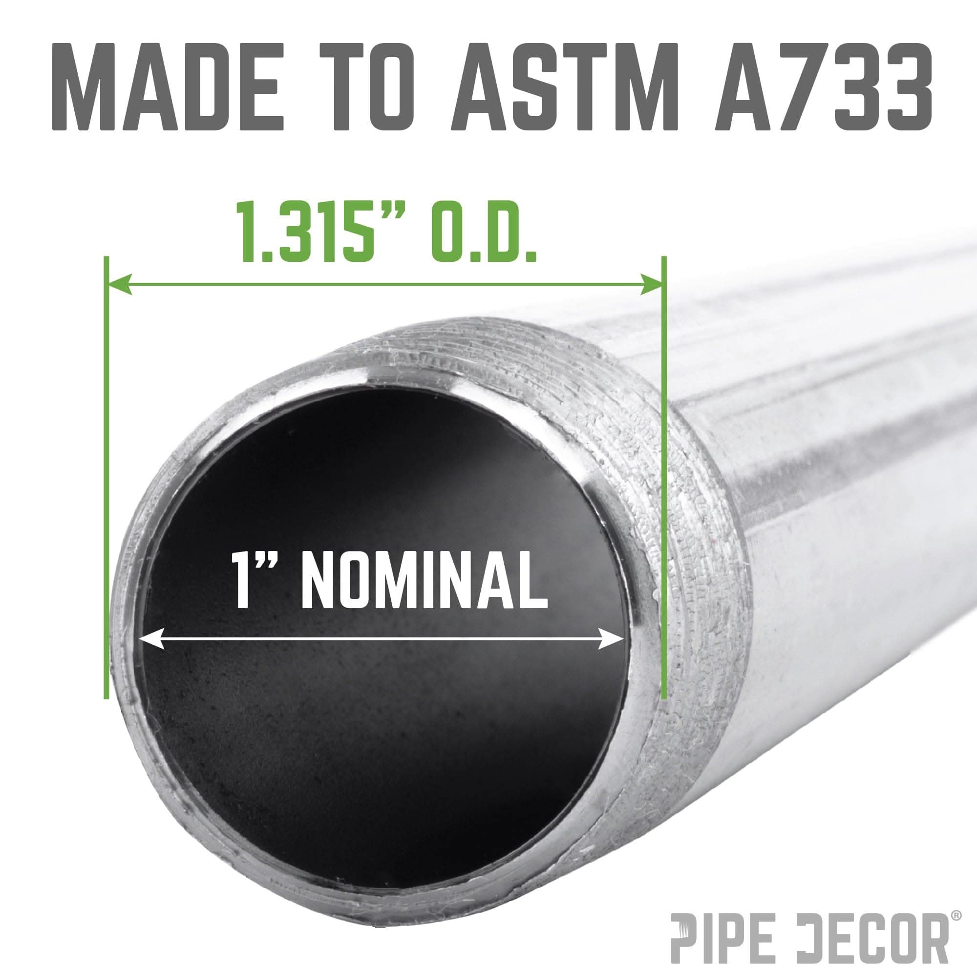 1 in. x 5 in. Galvanized Steel Nipple