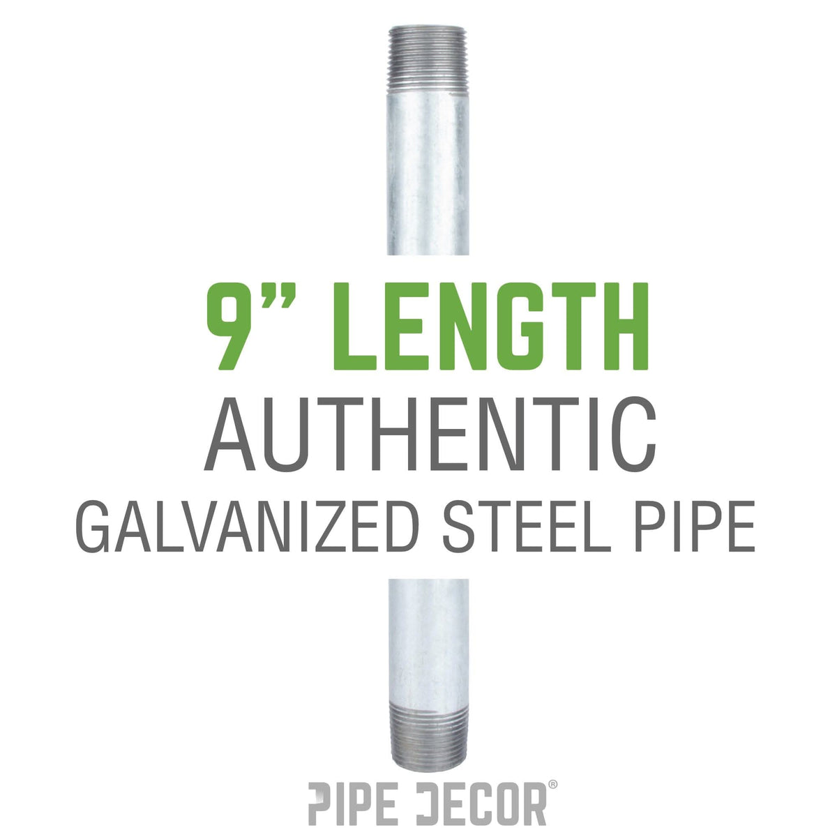 1 in. x 9 in Galvanized Pipe