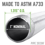 1 in. x Close Galvanized Steel Nipple