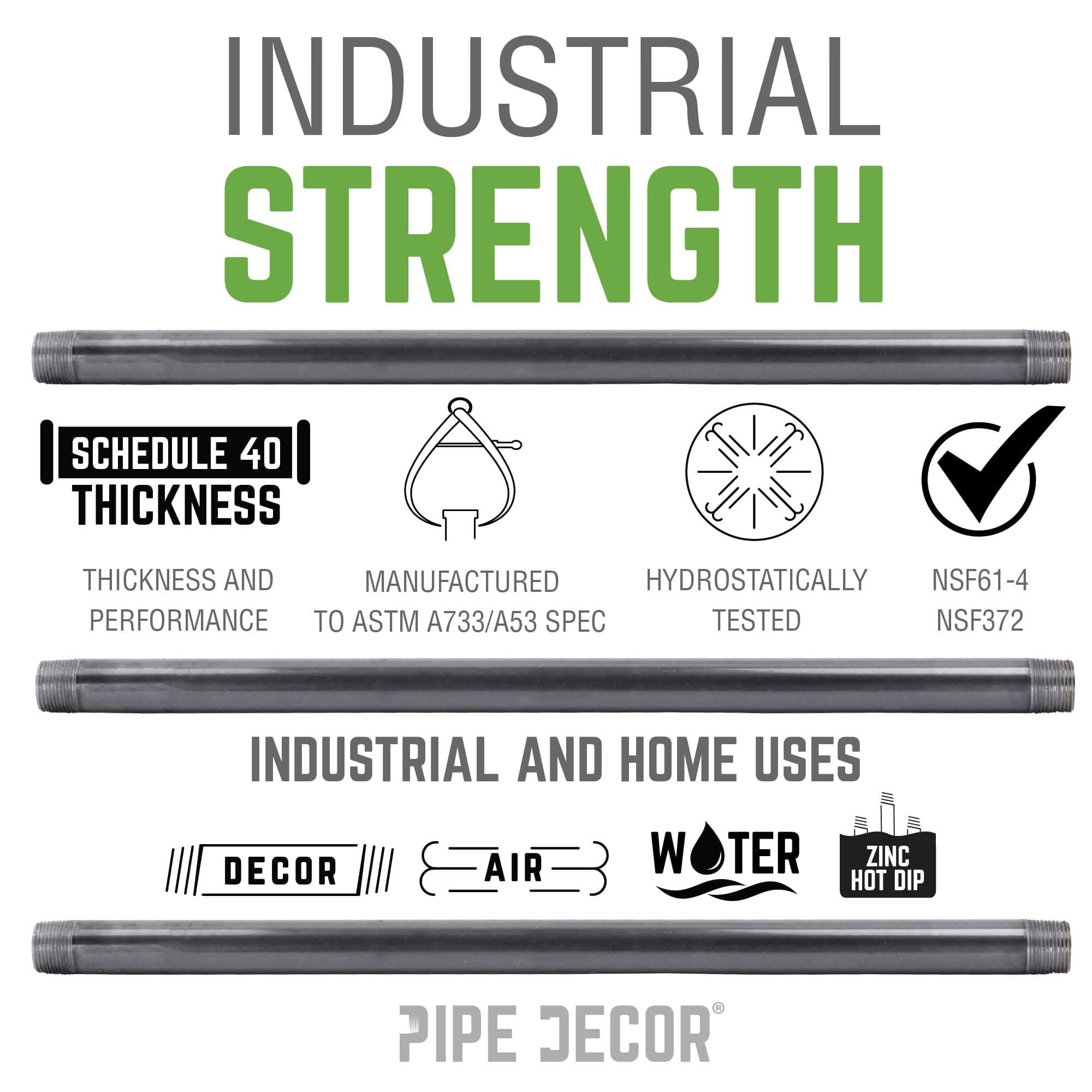 3/4 in. x 1 1/2 in. Galvanized Steel Nipple