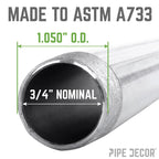3/4 in. x 2 in. Galvanized Steel Nipple