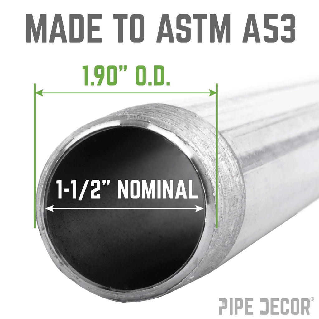 1 1/2 in. x 48 in. Galvanized Pipe