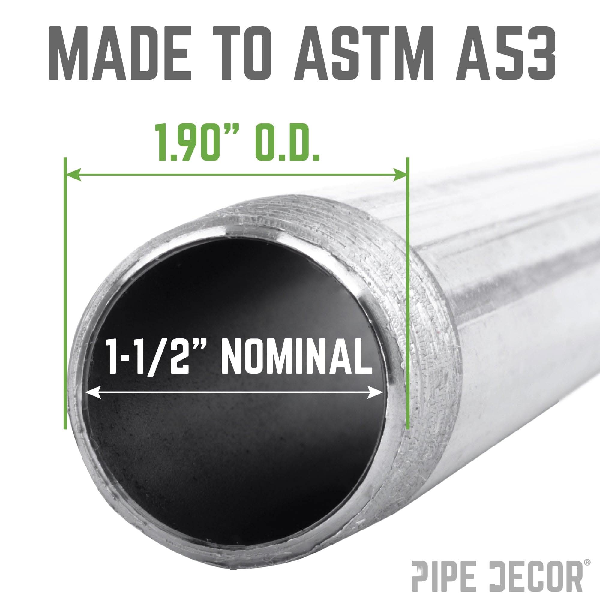 1 1/2 in. x 60 in. Galvanized Pipe