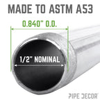 1/2 in. x 48 in. Galvanized Steel Pipe