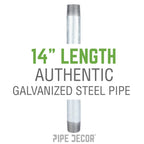 1 in. x 14 in. Galvanized Steel Pipe