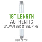 1 in. x 18 in. Galvanized Steel Pipe