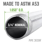 3/4 in. x 60 in. Galvanized Steel Pipe