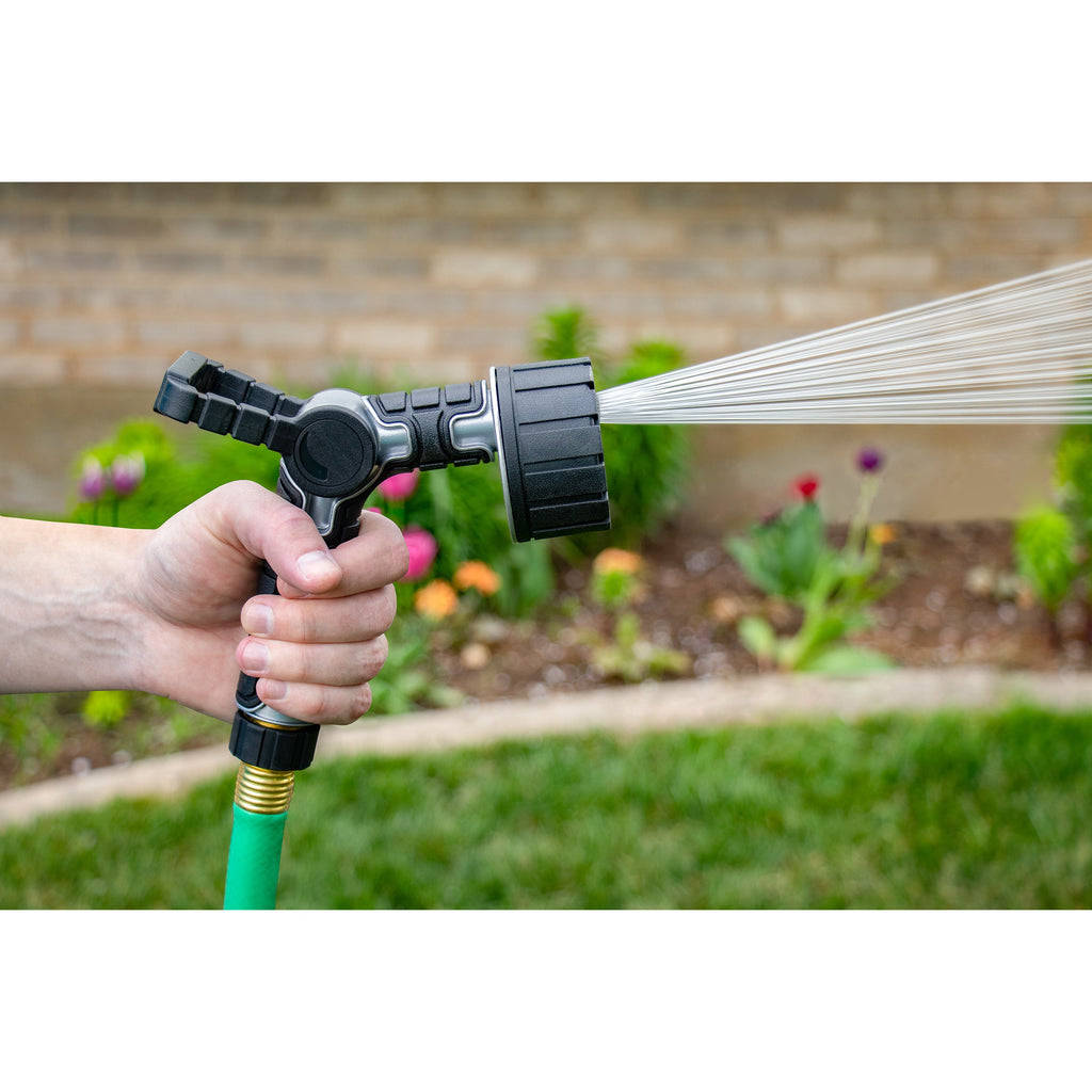 6-Pattern Oversize Multi Pattern Nozzle with Firehose Handle and Integrated Swivel 26658