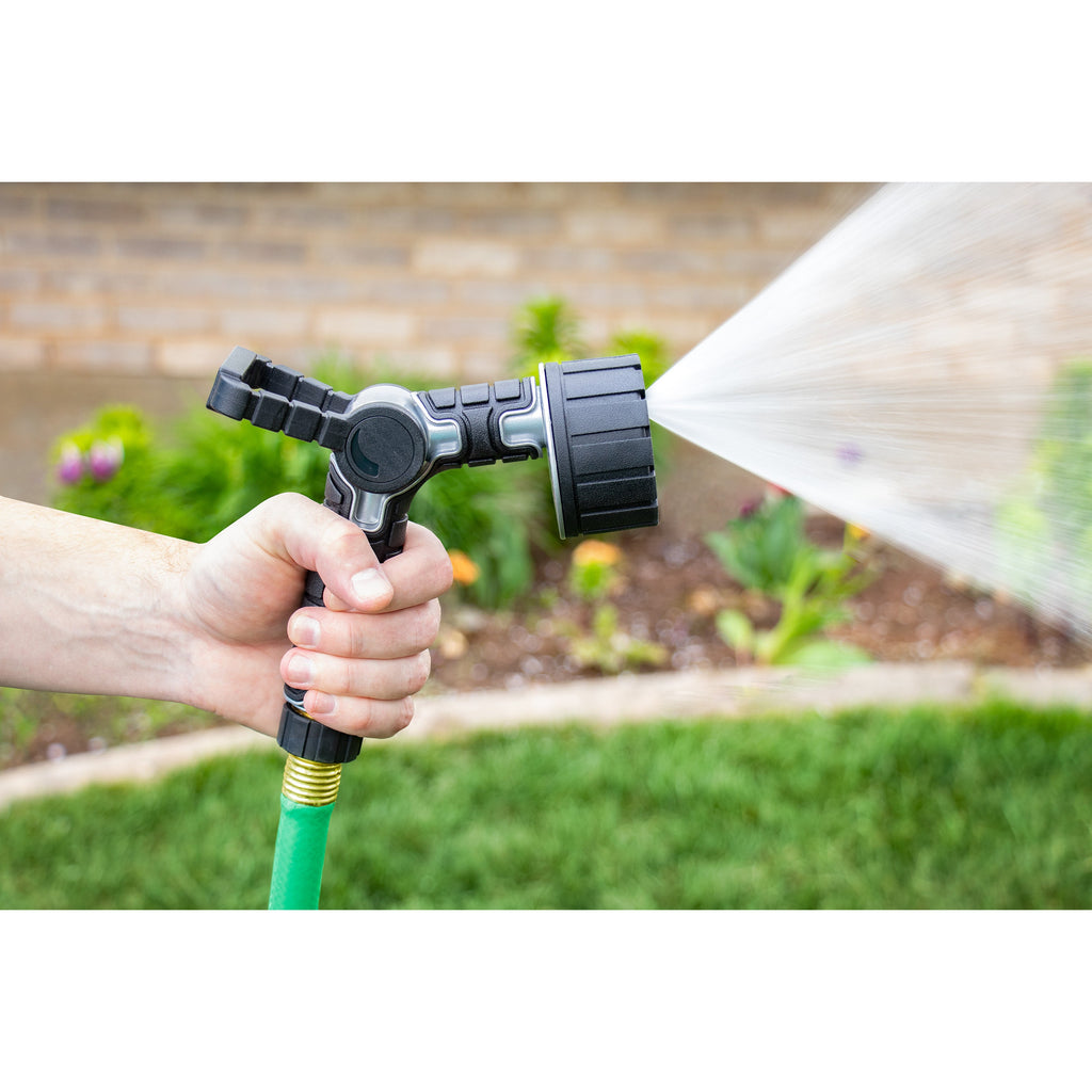 6-Pattern Oversize Multi Pattern Nozzle with Firehose Handle and Integrated Swivel 26658