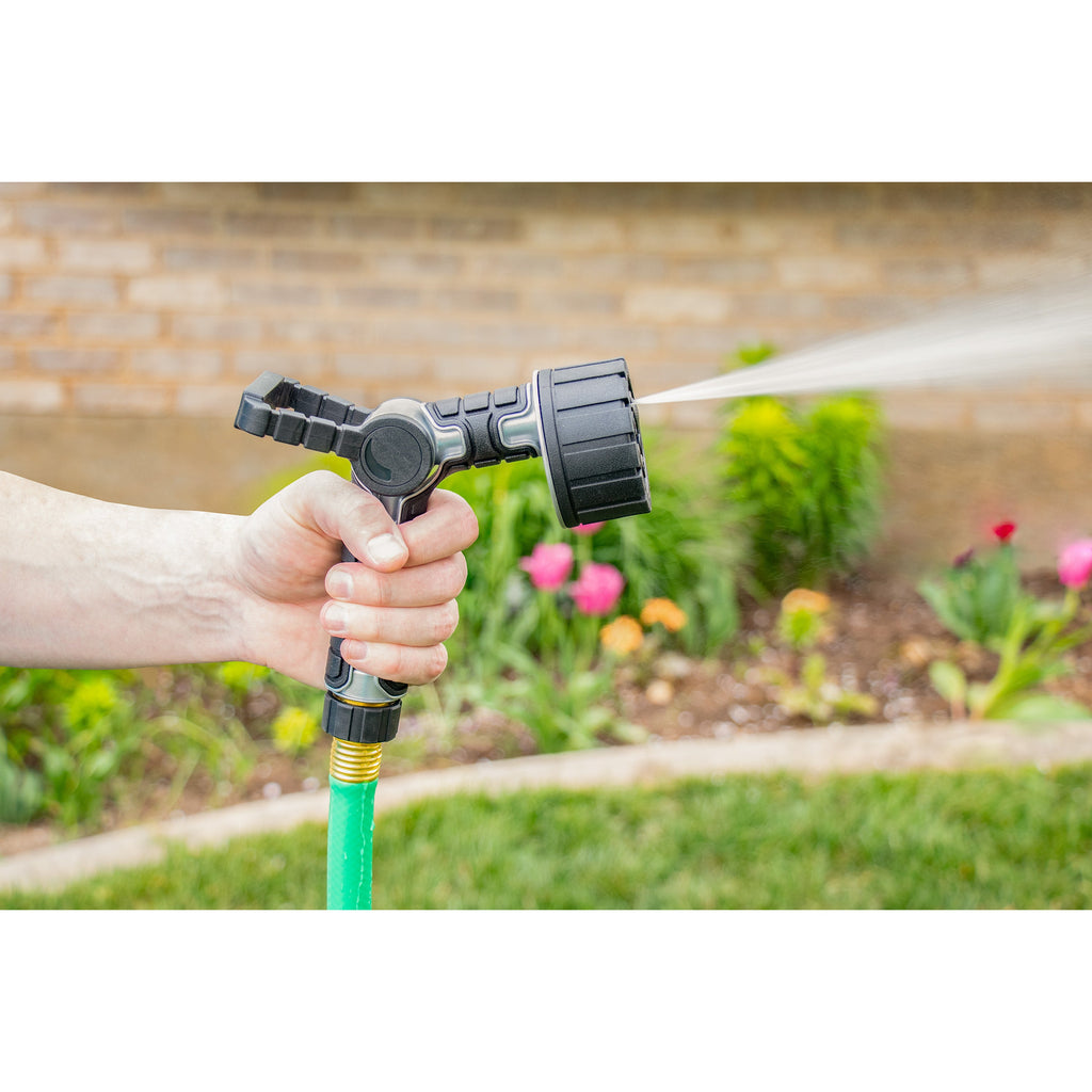 6-Pattern Oversize Multi Pattern Nozzle with Firehose Handle and Integrated Swivel 26658