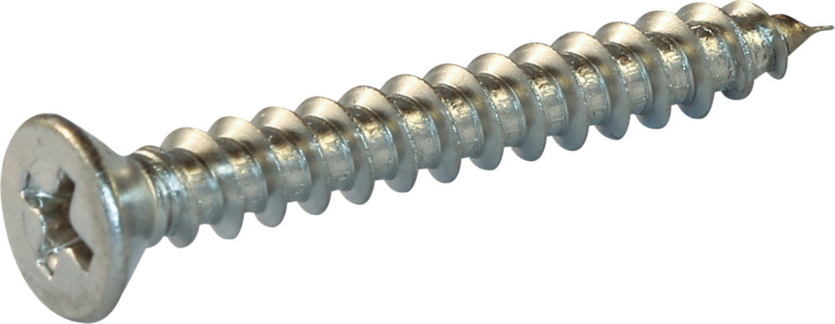 10 x 2 Phillips Flat Sheet Metal Screw 18-8 (A2) Stainless Steel