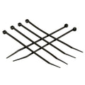 6 in.  Len x 50 lbs rated (0.18 w) - Proferred Nylon 66 UV Rated 1000 Hrs Black Cable Ties - Pkg (500)