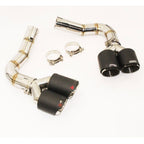 T304 Stainless Exhaust Muffler with Carbon Fiber Tips for Audi Q8 4M 2.0T 3.0T