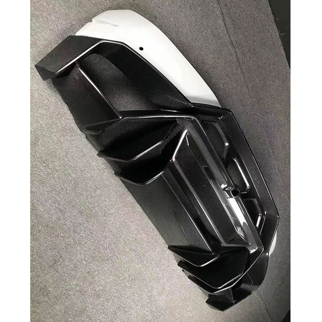 V Style Dry Carbon Fiber Rear Diffuser for Lamborghini Huracan LP 610