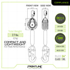 Frontline RPW061S Web Single Leg 6' SRL with Steel Snap Hook End
