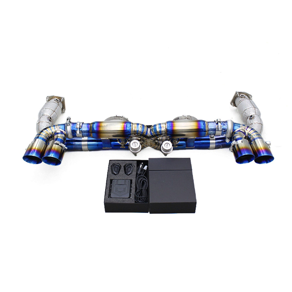 Titanium Exhaust System 200 Cell Downpipe for Porsche 911 997.1 Turbo 3.6T 2004–2007