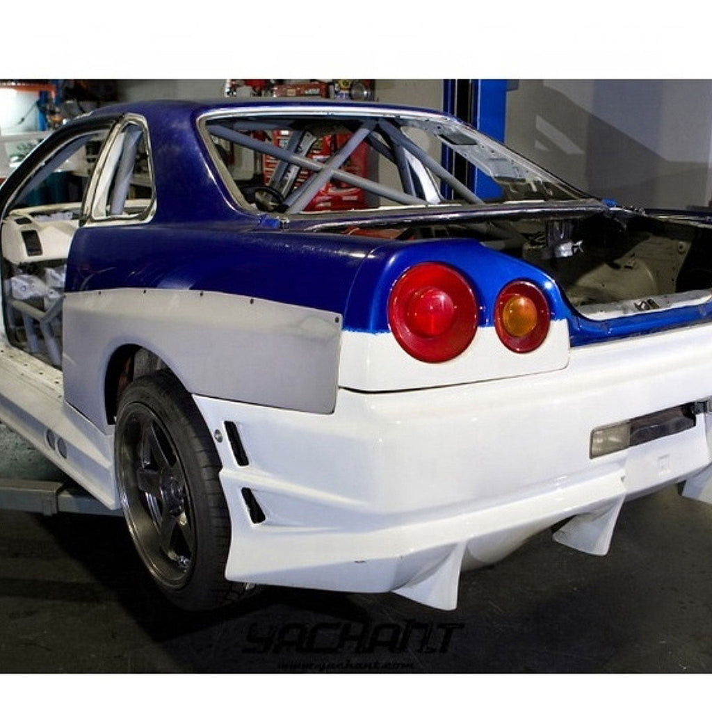 GTR Style Rear Over Fender Widebody Flares for Nissan Skyline R34