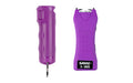 Sabre Stun Gun and Pepper Spray Package |  Purple Color |  Stun Gun w/ Built-in 120 Lumen Flashlight |  Flip top Pepper Spray
