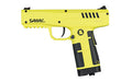 Sabre Compact Pepper Launcher Kit |  Matte Finish |  Yellow |  Includes 7 Impact Projectiles |  7 Inert Practice Projectiles |  Practice Target |  (2) 12g CO2 Cartridges |  Padded Carry Case |  California Compliant