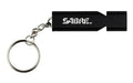 Sabre Emergency Safety Whistle |  Keychain |  Matte Finish |  Black |  Includes Lanyard |  Carabiner Clip